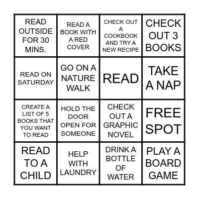 TEEN BINGO Card