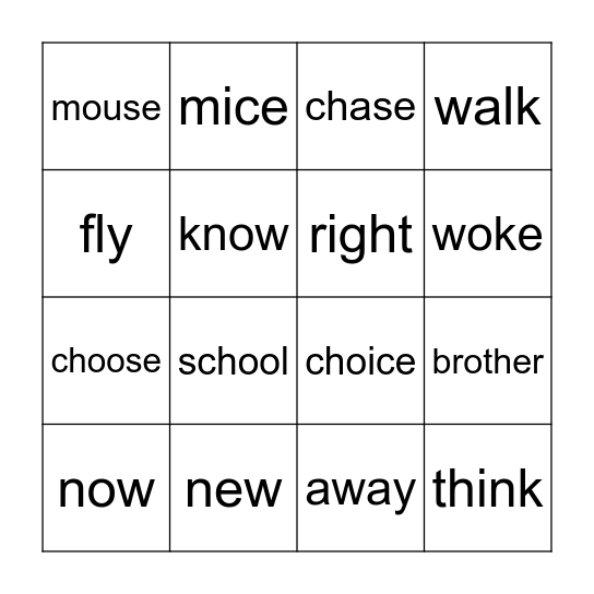 Kitten's Choice Bingo Card