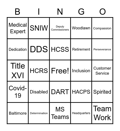 EET Region IV Bingo Card