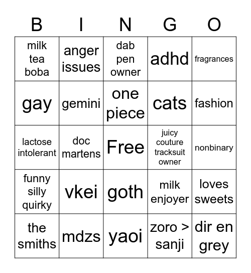 ares bingo Card