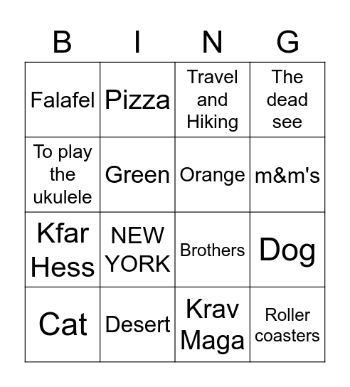 ALL ABOUT AVIGAIL Bingo Card