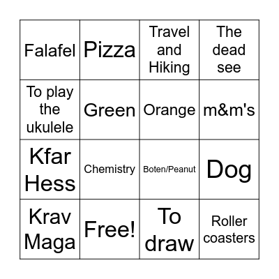 ALL ABOUT AVIGAIL Bingo Card