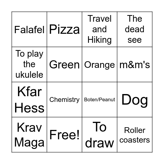 ALL ABOUT AVIGAIL Bingo Card