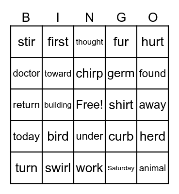 U4 W2 Bingo Card