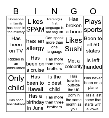 UWYO 1101 Bingo Card