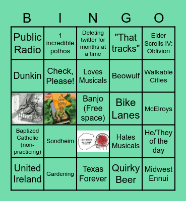 Brendan Bingo Card