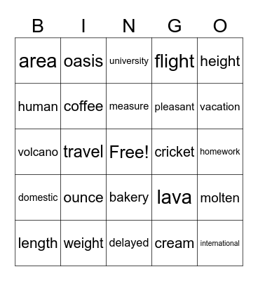 Level 3 Bingo #6 Bingo Card