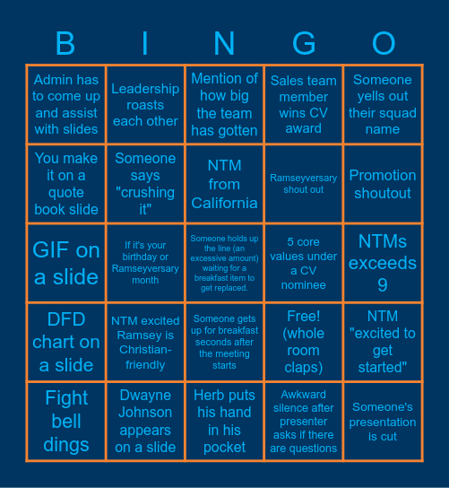 RamseyTrusted Monthly Meeting Bingo Card