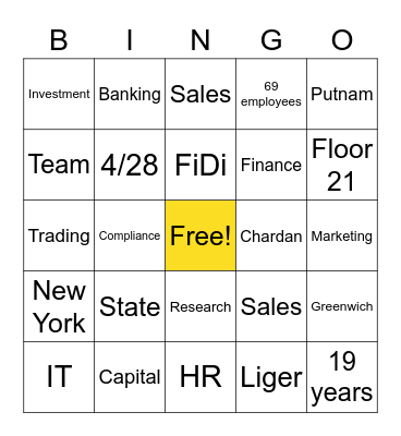 Chardan Bingo Card