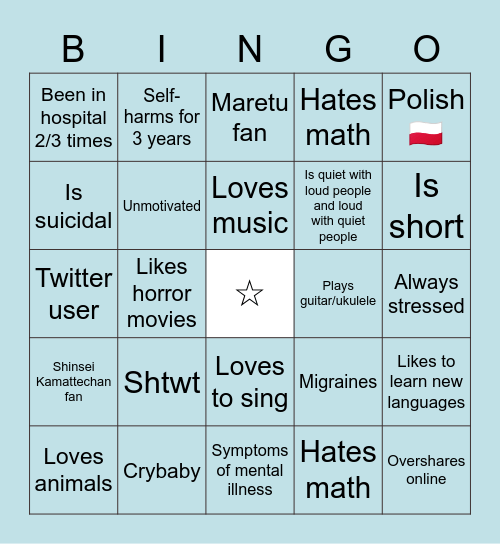 Patrick's bingo! Bingo Card