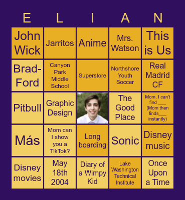 Elian's 18-Karat Bingo Card