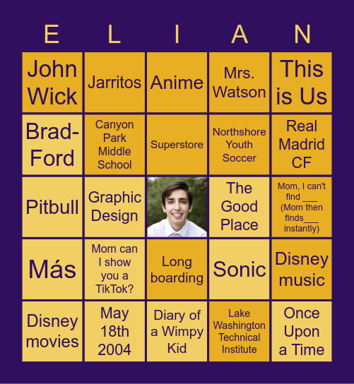 Elian's 18-Karat Bingo Card