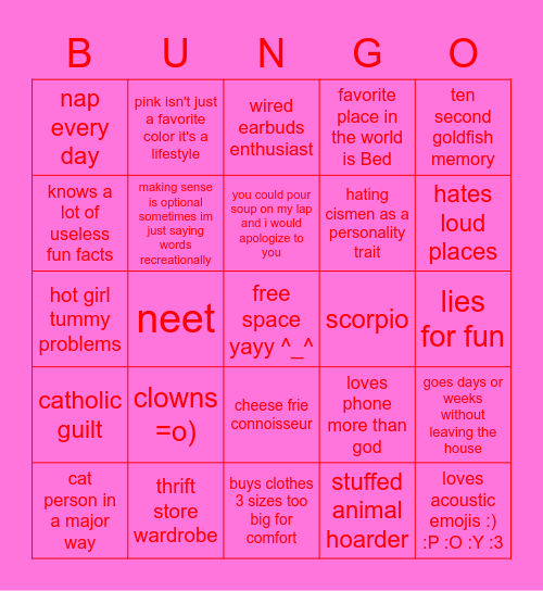 jenny bingo ^_^ Bingo Card