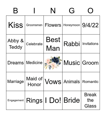 Ari's Bridal BINGO! Bingo Card