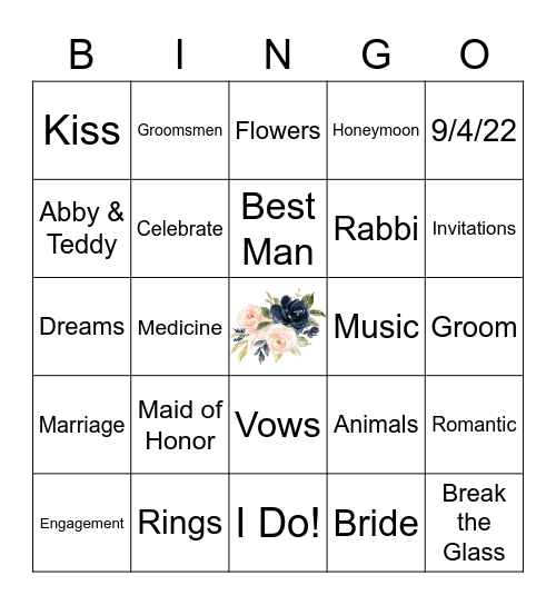 Ari's Bridal BINGO! Bingo Card