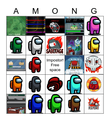 Among Us Bingo Card