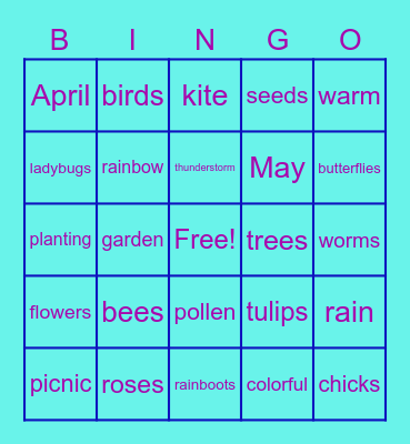 Spring Bingo Card