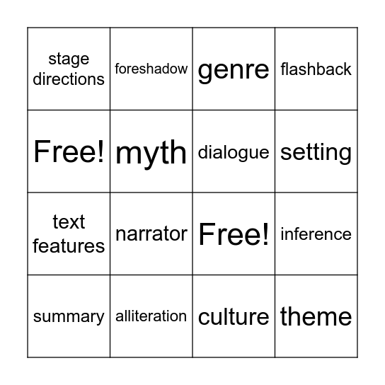 ELA Power BINGO! Bingo Card