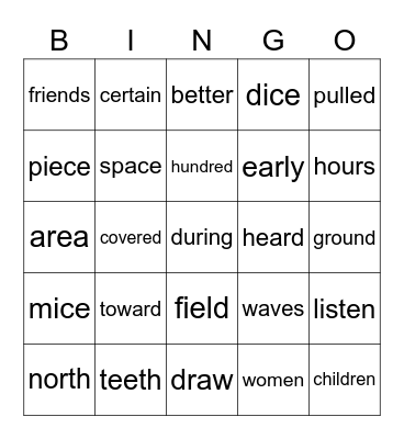Aiden's Bingo Game Bingo Card