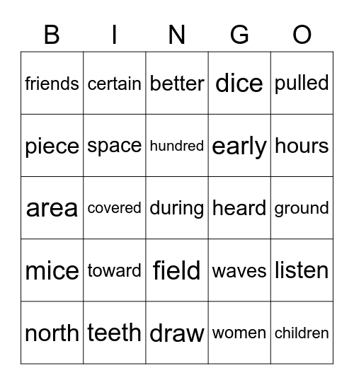 Aiden's Bingo Game Bingo Card