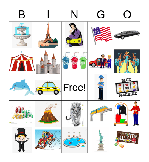 las vegas picture Bingo Card