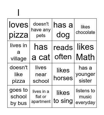 Find someone who... Bingo Card