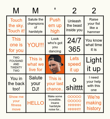 MC Villain Bingo Card