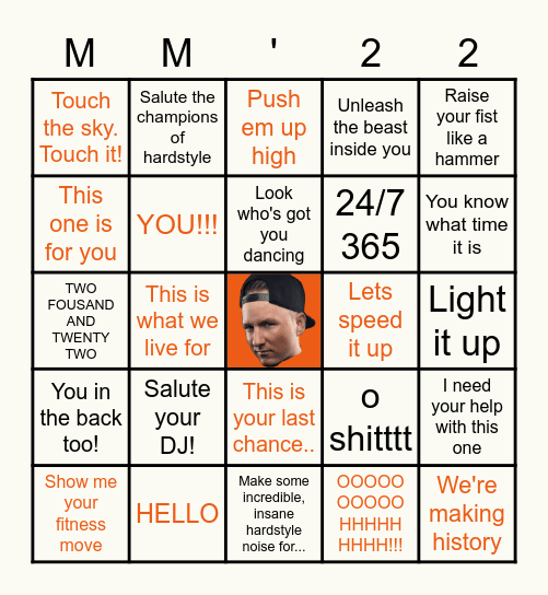 MC Villain Bingo Card