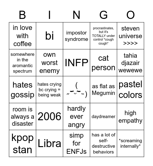 hello, hi, Bingo Card