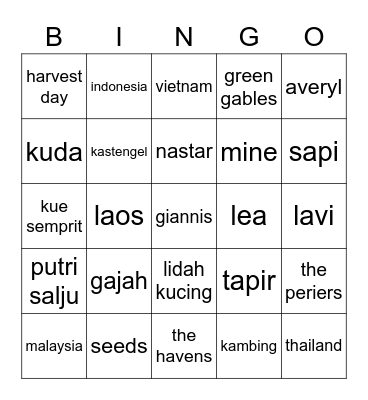 sica's bingo Card