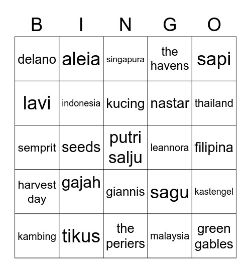 Choi Minho (Eric) Bingo Card