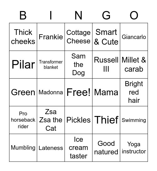 Tucker-Ray Baby Bingo!! Bingo Card