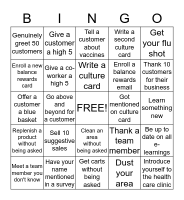 Walgreen's Awesome Bingo Card