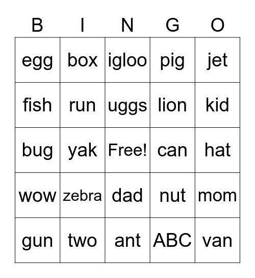 ABC_Roots Bingo Card