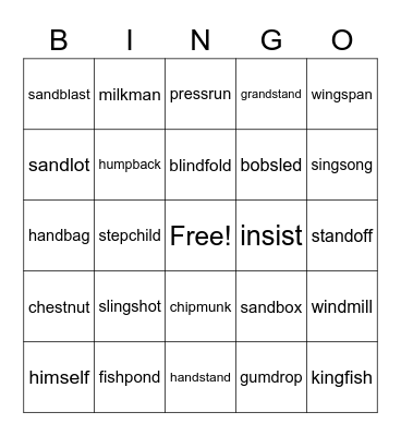3.2 - Glued Sounds Bingo Card
