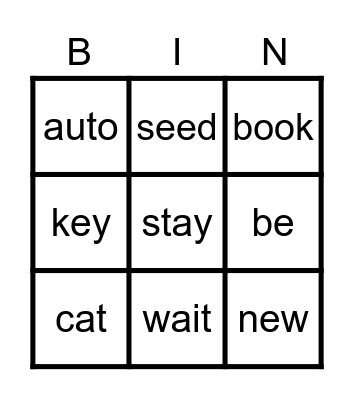 BINGO Card