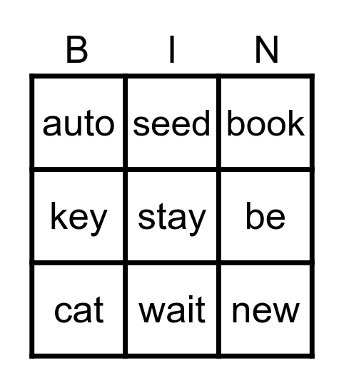 BINGO Card