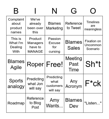 Timrick Bingo Card