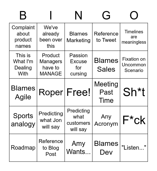 Timrick Bingo Card