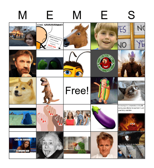 Meme Bingo Card