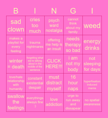Help 😁😁😁👍👍👍💗💗💗 Bingo Card