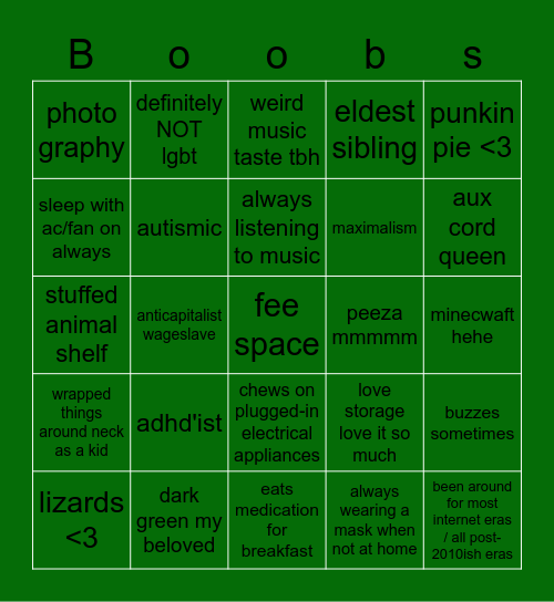 faye bingus Bingo Card