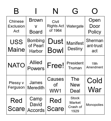 Bingo Card