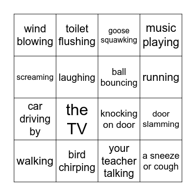 I heard.... Bingo Card
