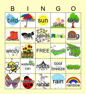 SPRING Bingo Card