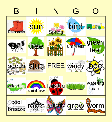 SPRING Bingo Card