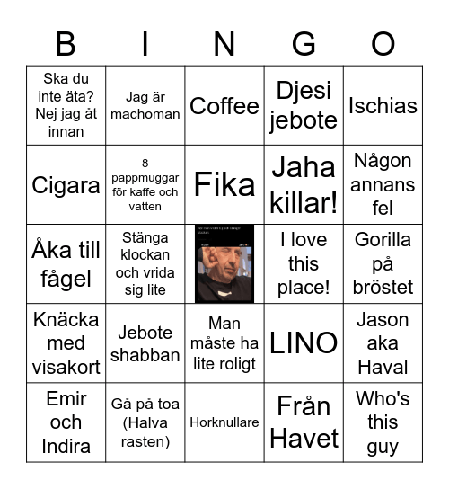 Bingo Fågelmannen Bingo Card