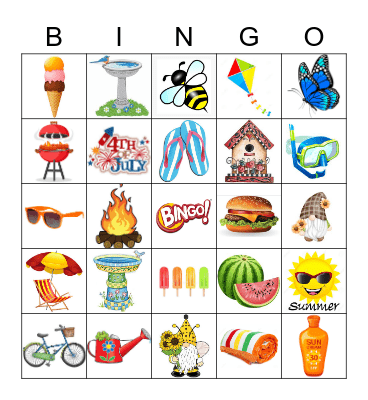 S  U  M  M  E  R Bingo Card