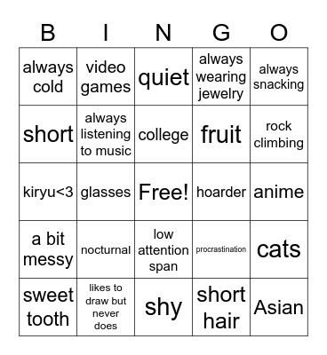 wolfdoctor bingo Card