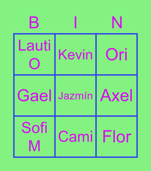 VOCES DE QUINTO Bingo Card